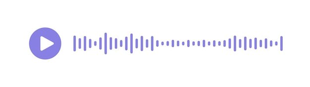 Voice record interface mobile messenger app sound wave of speech shape of mobile talk track audio chat soundwave line