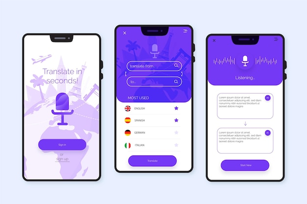 Vector voice translator application