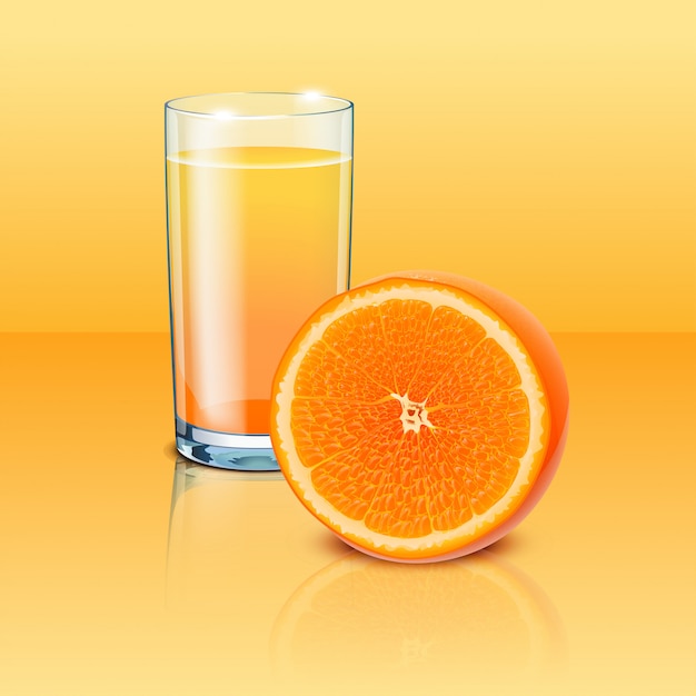 Vol glas oranje