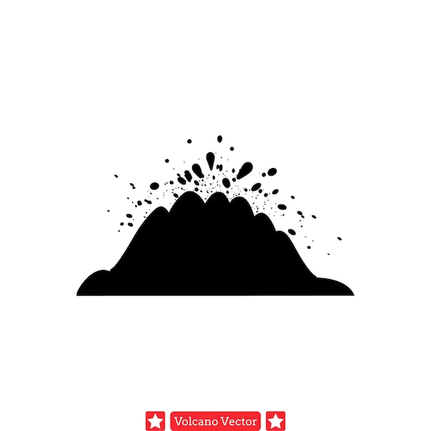 Volcanic eruptions illustrated dramatic silhouettes for design projects