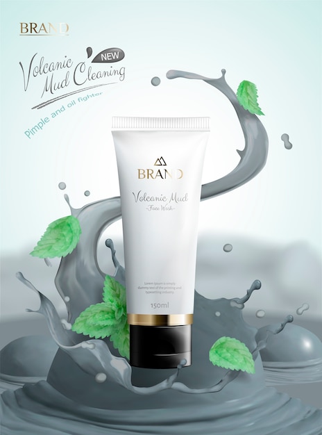 Volcanic mud skincare product