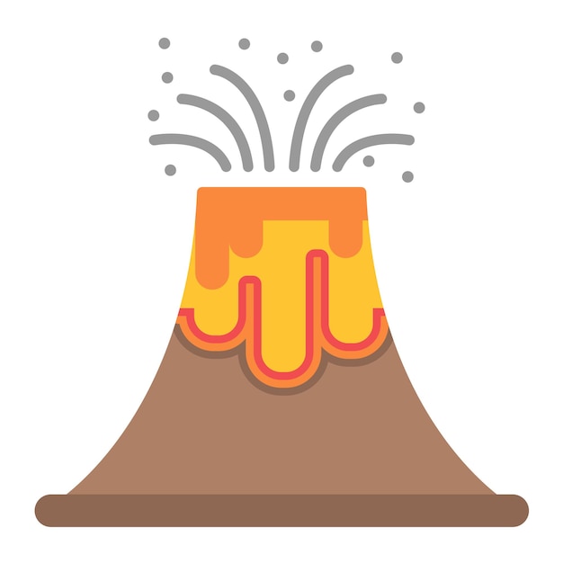 Volcano Flat Illustration