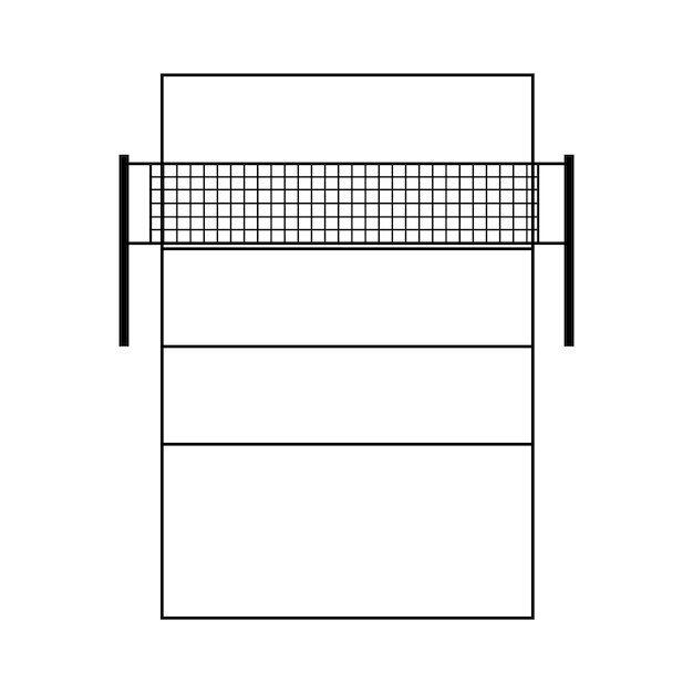 Vector voley field icon