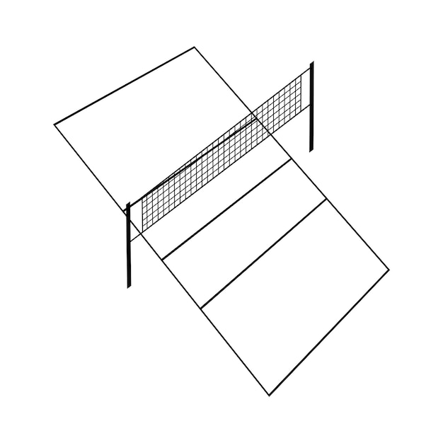 Vector voley field icon