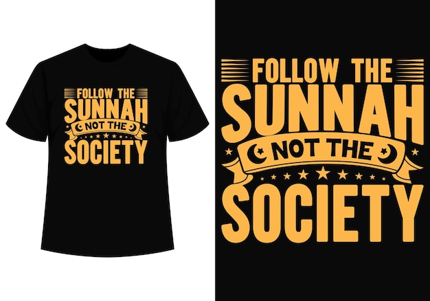 Volg het sunnah ramadan tshirt ontwerp