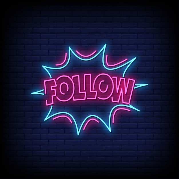 Volg neon signs style text