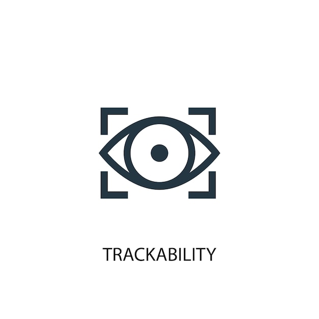 Volgbaarheid pictogram. Eenvoudige elementenillustratie. Trackability symbool conceptontwerp uit Augmented reality-collectie. Kan gebruikt worden voor web en mobiel.