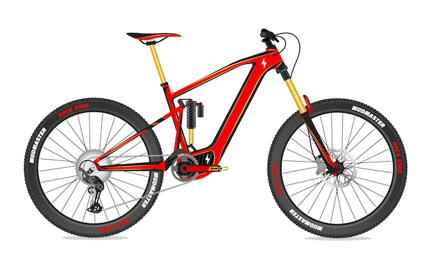 Volledig geveerd elektrisch mountainbikeconcept