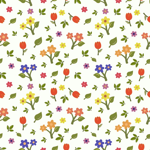 Volledig kleuren bloemenpatroon voor achtergrond