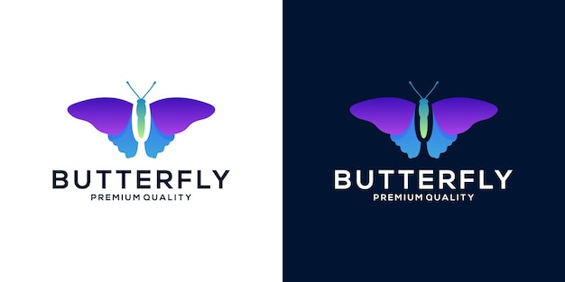 Volledig logo-ontwerp in vlinderkleur voor uw merk