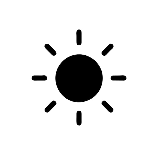 Vector volledig pictogram van de zon