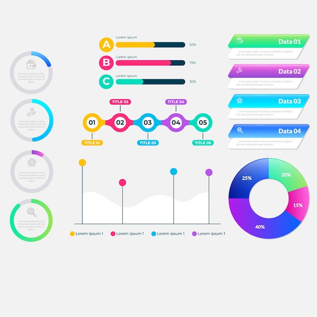 Volledige infografische verzameling