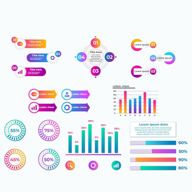 Volledige infografische verzameling