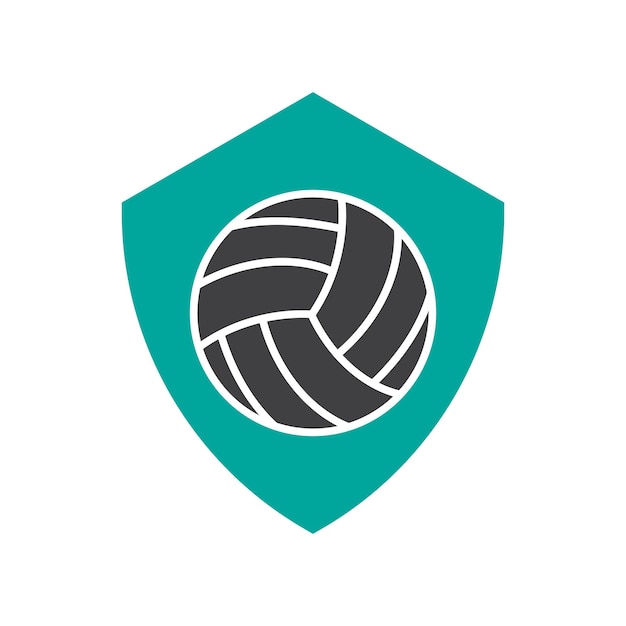 Volley bal logo vector en symbool ontwerpsjabloon