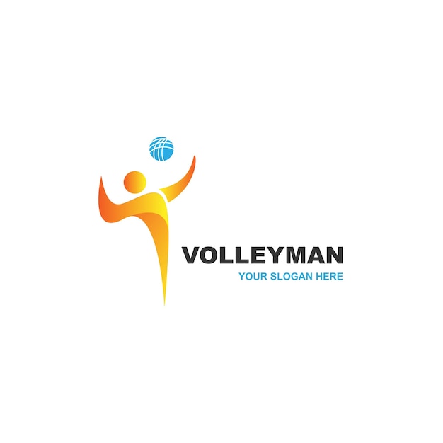 Volley bal sport logo vector