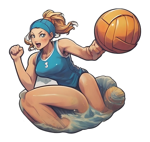 Volley Ball Cartoon Design