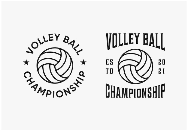 Volley ball championship logo design