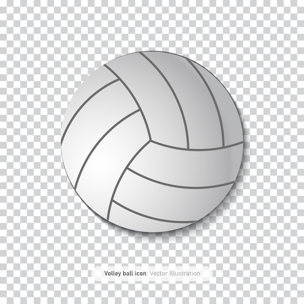 Дизайн иконы волейбола, изолированный на прозрачной векторной иллюстрации фона