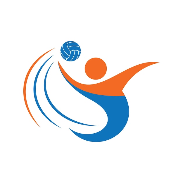 Vector volley ball logo vector flat design template