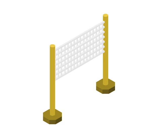 Volley ball net isometric