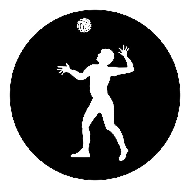 Volley ball player icon vector illustration design