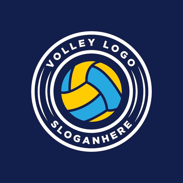 Vettore vettore di progettazione di logo di pallavolo