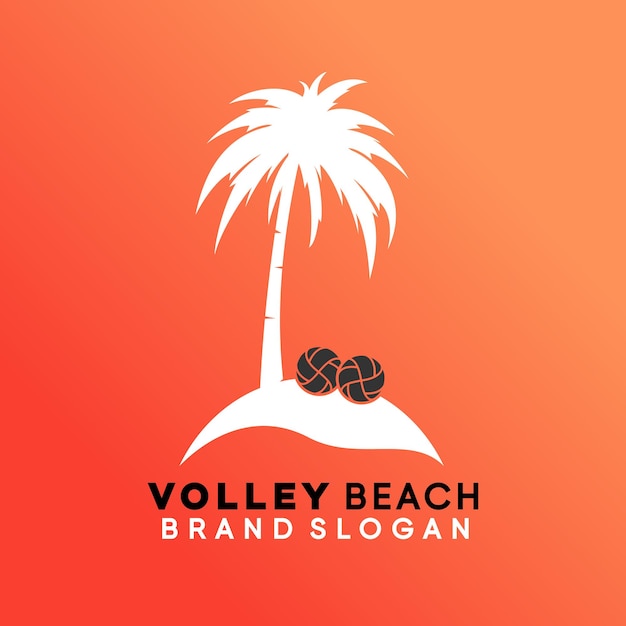 Premium Vector | Volley beach ball logo with creative unique design ...