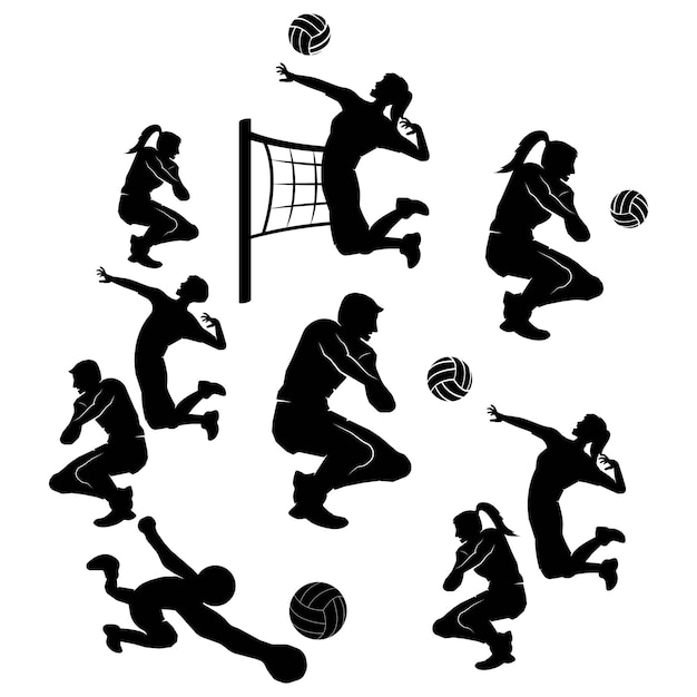 Volley vector illustratie ontwerp