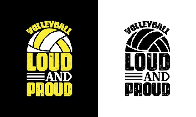 Volleybal citeer T-shirt ontwerp, typografie