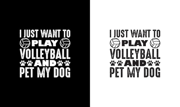 Volleybal citeer T-shirt ontwerp, typografie