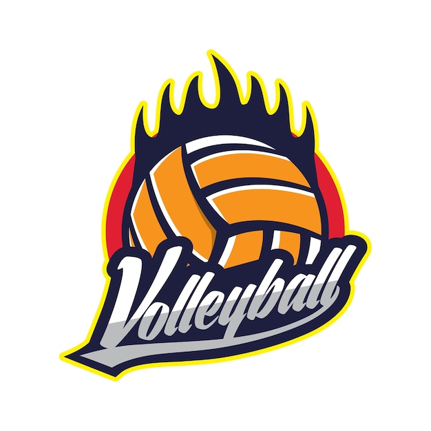 Volleybal design badge, amerikaans logo