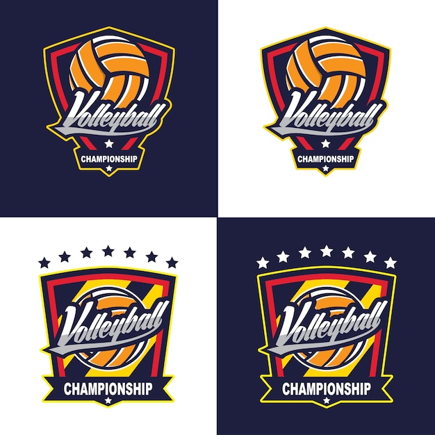 Volleybal design badge, amerikaans logo