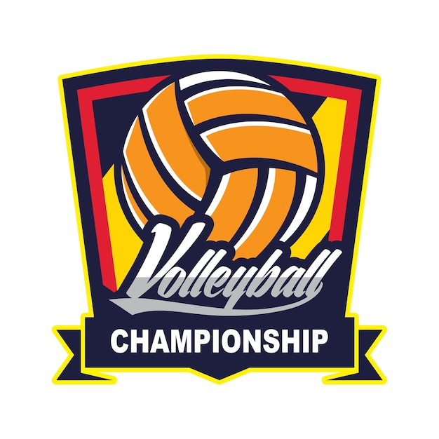 Volleybal design badge, Amerikaans logo