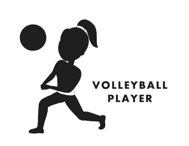 volleybal geïsoleerde vector silhouetten.