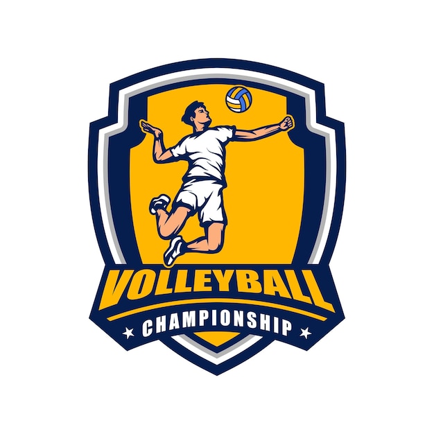 Vector volleybal kampioenschappen logo