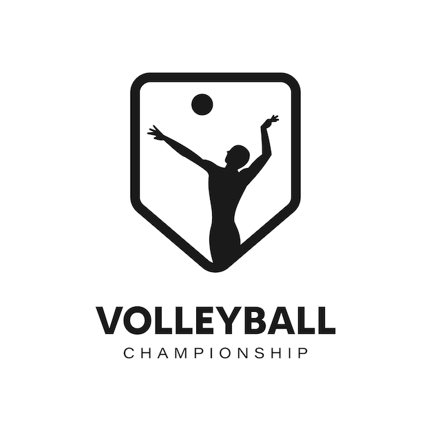 Volleybal logo sjabloon ontwerp vector pictogram illustratie