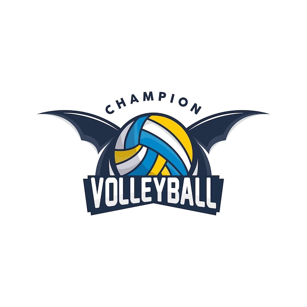 Vector volleybal logo sport eenvoudig ontwerp world sports tournament vector illustratie symboolpictogram
