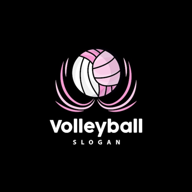 Volleybal Logo Sport Eenvoudig ontwerp World Sports Tournament Vector Illustratie Symboolpictogram