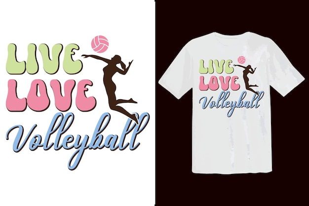 Volleybal moeder en trotse moeder T-shirt ontwerp