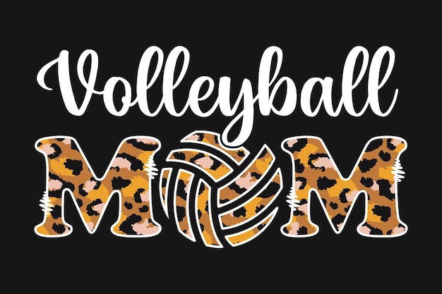 Volleybal mom t-shirt met luipaardprint