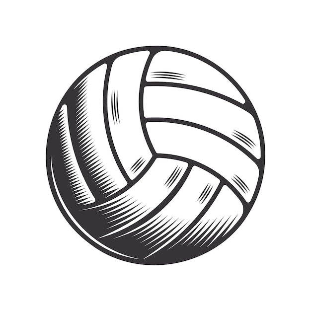 Volleybal silhouet volleybal Lijntekeningen logo's of pictogrammen vectorillustratie