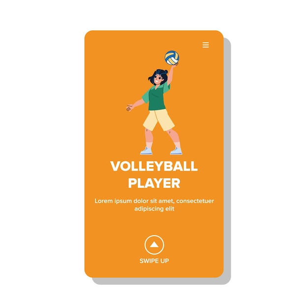 Volleybal speler vector