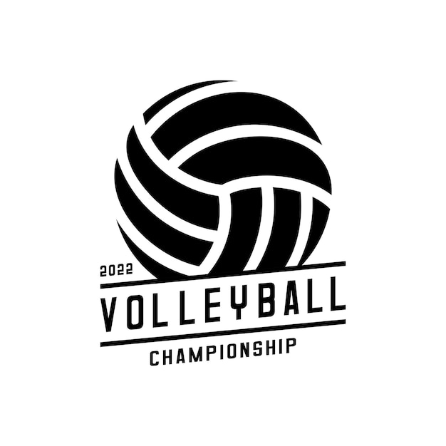 Vector volleybal sport embleemontwerp vector op witte achtergrond