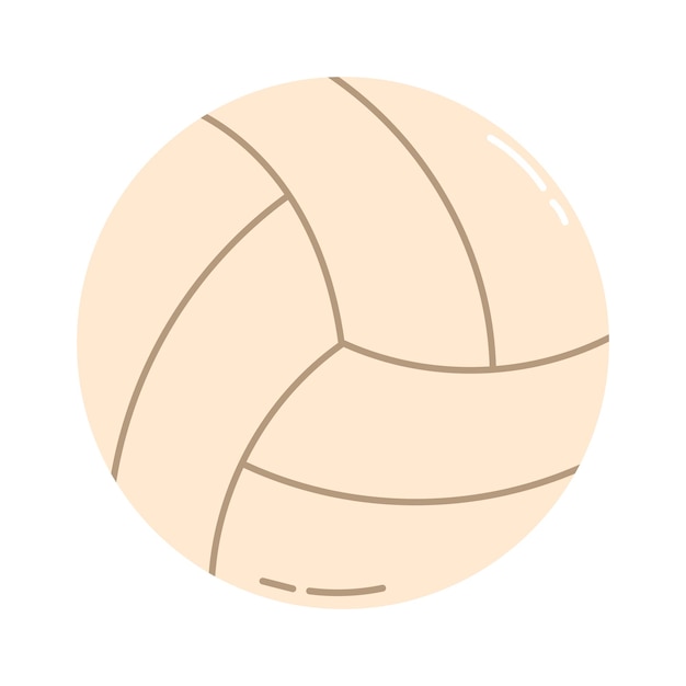 Vector volleybalbal geïsoleerd op witte achtergrond platte vector illustratie