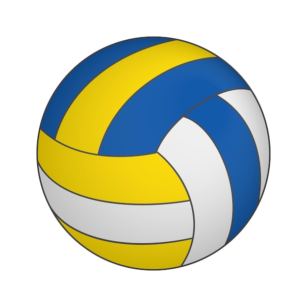 Volleyball 3d isometric icon isolated on a white background