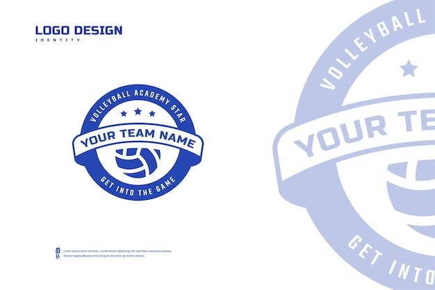 Volleyball Badge Logo Sport Team Identity Volleyball tournament design template ESport badge