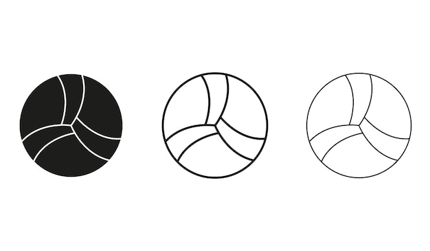 Volleyball ball icon Editable stroke Vector illustration