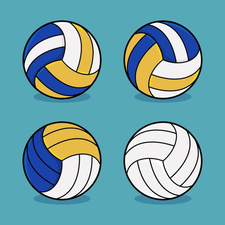 Vector バレーボールボールイラストセット