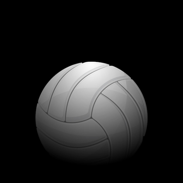 Vettore sfondo nero di pallavolo