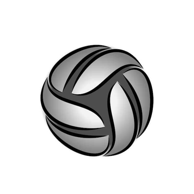 Simbolo del gradiente nero di pallavolo